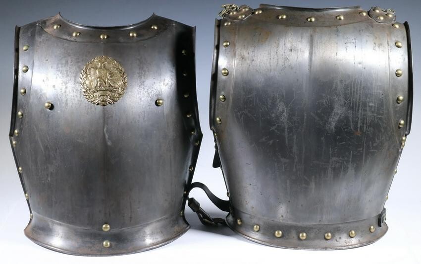 VINTAGE FRENCH CAVALRY CUIRASSIER BREASTPLATE ARMOR