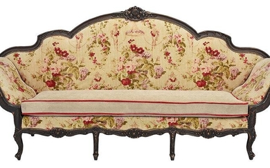 Venetian Style Carved Paint Decorated Sofa