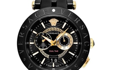 Versace VEBV00619 - Quartz Black Dial Stainless Steel Men's Watch