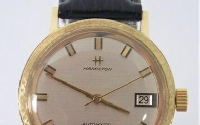Vintage 14k HAMILTON Automatic Date Watch 1960s Cal