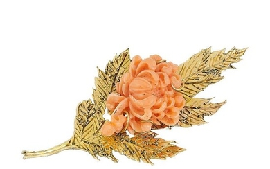 Vintage Artisan Chrysanthemum brooch