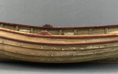Vintage Handmade Wooden Model Boat