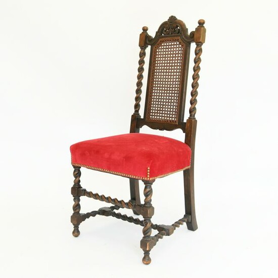 WILLIAM AND MARY STYLE BARLEY TWIST SIDE CHAIR