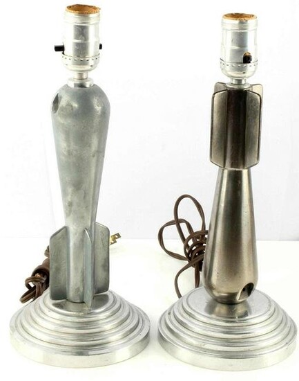 WWII AMERICAN TRENCH ART DUMMY BOMB TABLE LAMP