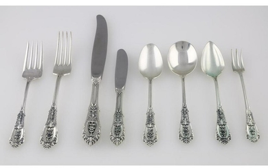 Wallace Sterling Rosepoint Flatware Set 116 pieces