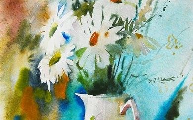 Watercolor painting Chamomile Egor Ktpatunov