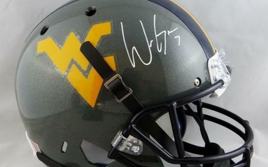 Will Grier Signed West Virginia Full Size Grey Schutt Helmet- JSA W