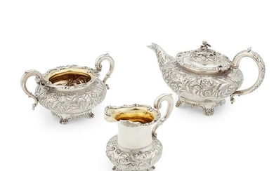 Y A William IV three piece tea service