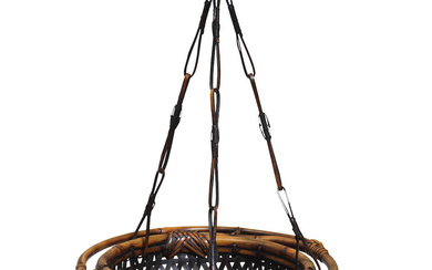 YOKOTA HOSAI (1899-1975) A Free-Hanging Bamboo Flower Basket Showa er...