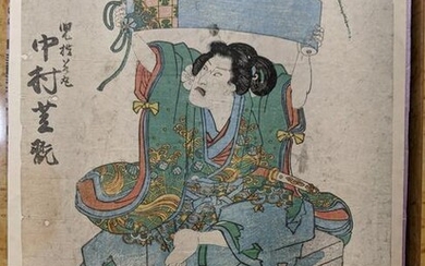c1831 Utagawa Kunisada Japanese Woodblock Print Kabuki
