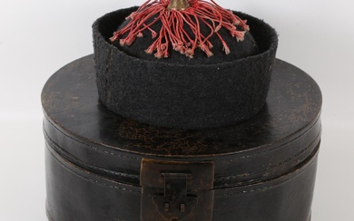 iGavel Auctions: Chinese Court Hat, c.1900 with original Hat Box ASW1