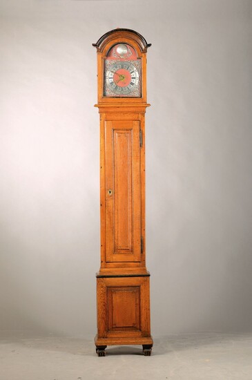 longcase clock, Mannheim, dated 1770, one- piece oak-housing,...