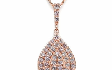 0.47 Carat Pink Diamond Pendant - 14 kt. Pink gold - Pendant - ***NO RESERVE PRICE***