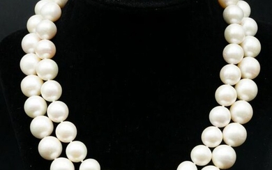 11mm-14.5mm Pearl 34" Necklace W/14K Clasp