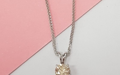 14 kt. White gold - Necklace with pendant Diamond