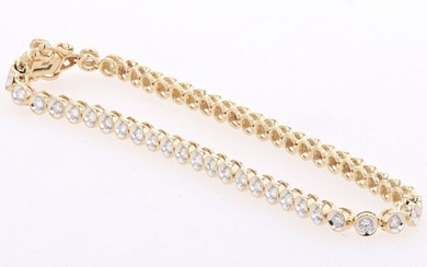 14 kt. Yellow gold - Bracelet - 1.00 ct Diamonds