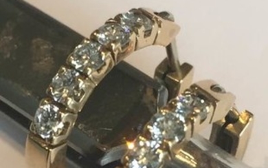 14 kt. Yellow gold - Earrings - 0.50 ct Diamond - Diamond