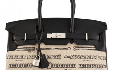 Hermès Limited Edition 35cm Black Swift Leather