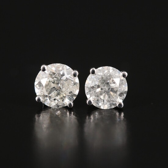14K 1.20 CTW Diamond Stud Earrings