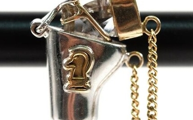 14K Gold 1ct Diamond Pistol & Holster Tie Tack