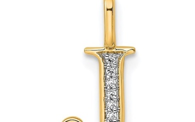 14K Yellow Gold Letter J Initial