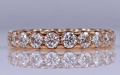 18 kt. Rose gold eternity / eternity ring with 2.10ct diamonds - Without reserve price!