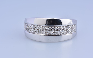 18 kt. White gold - Ring - 0.42 ct Diamond