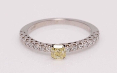18 kt. White gold - Ring - 0.43 ct Diamond - Diamond