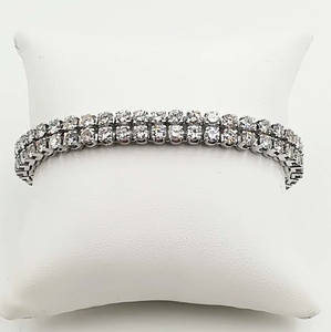 18 kt. White gold - Tennis bracelet Diamond - Diamond