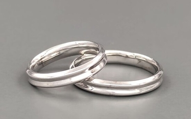 18 kt. White gold - Wedding rings