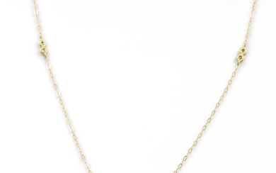 18 kt. Yellow gold - Necklace - 0.20 ct Diamond
