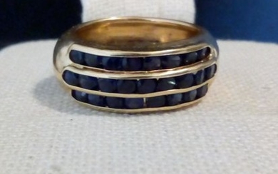 18 kt. Yellow gold - Ring - 0.30 ct Sapphire