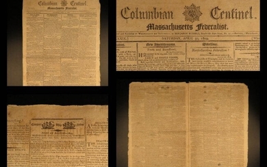 1803 Columbian Centinel Newspaper Louisiana Purchase