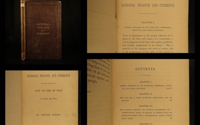 1860 1ed National Finance Currency Gold Banking Debt