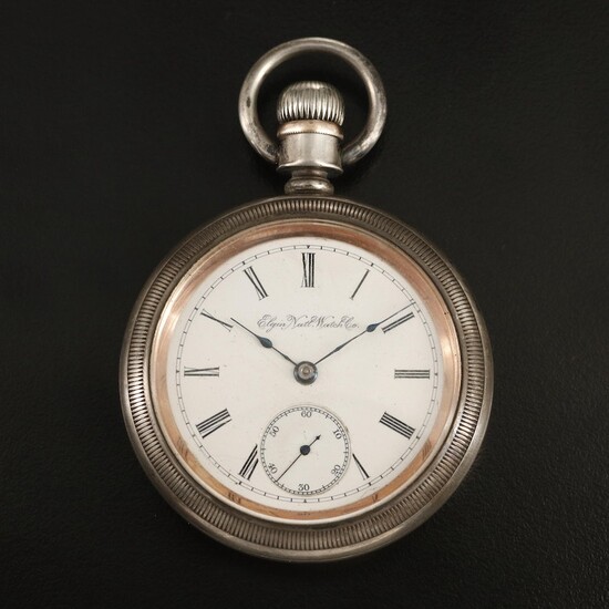 1890 Elgin Coin Silver Swing-Out Pocket Watch