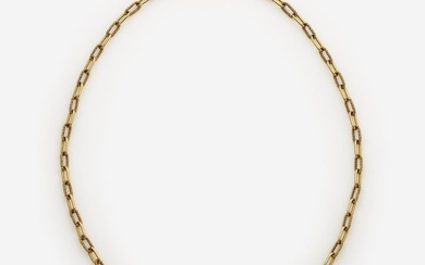 18k Designer Oval Link Necklace 31" long, 50.1 dwt.