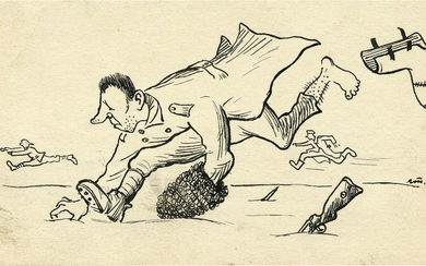 Титов Ярослав Викторович, Карикатура для фронтовой газеты «Антонеску драпает» 1944 г.
