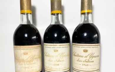 1962 & 1966 & 1968 Château d'Yquem - Sauternes 1er Cru Supérieur - 3 Bottles (0.75L)