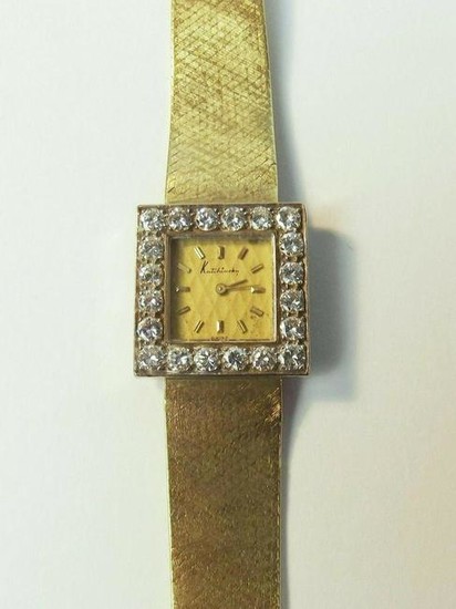 1967 18ct Gold & Diamond Kutchinsky Ladies Wrist Watch