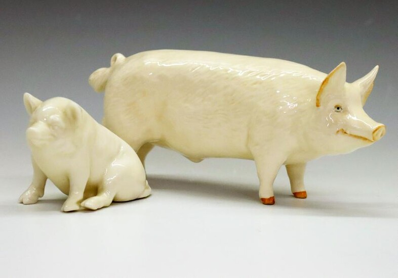 2 Porcelain Pigs