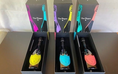 2002 Dom Perignon Andy Warhol Collection - Champagne - 3 Bottles (0.75L)