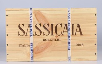 2018 Sassicaia, Tenuta San Guido, Toskana, 97 Falstaff-Punkte, 6 Flaschen, in OHK