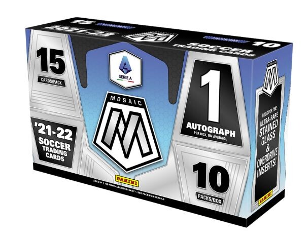 2021/22 Panini Mosaic Serie A - Sealed Hobby Box (15 cards per pack, 10 packs per box)