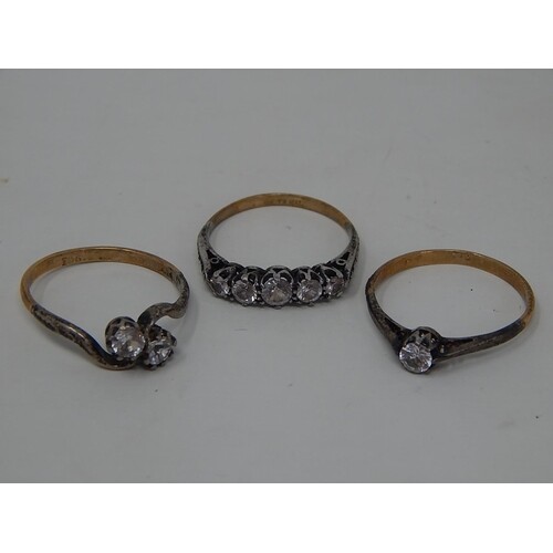 3 x gold rings: 154742