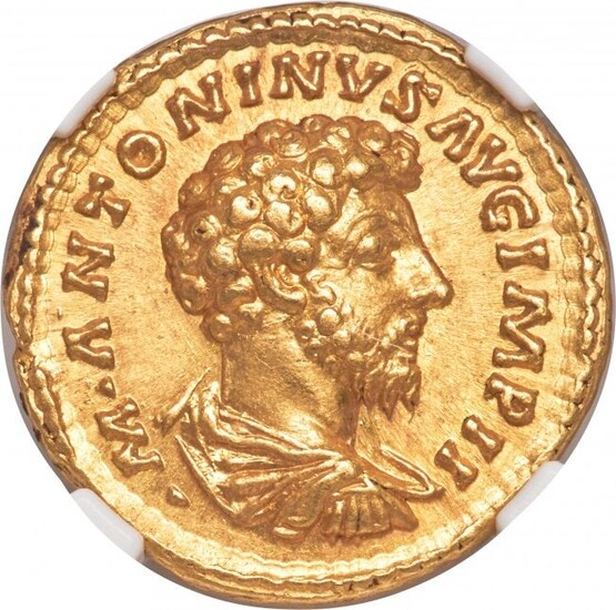 30045: Marcus Aurelius (AD 161-180). AV aureus (20mm, 7