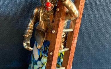 Clown - .800 silver - Angini - Italy - 1950/1990