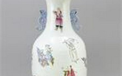 Famille-Rose floor vase, China, 19th century Baluster