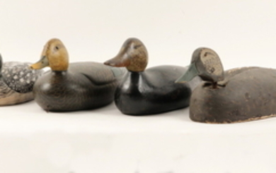 (4) CARVED DECOYS