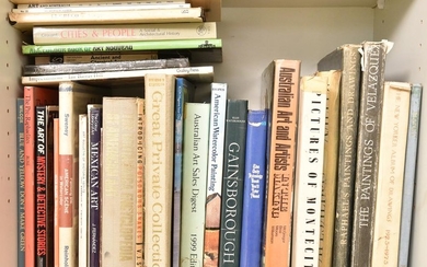 A SHELF OF BOOKS ON MOSTLY ART REFERENCE