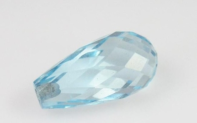 3.90 Ct Genuine Blue Topaz Pear Drop Cut